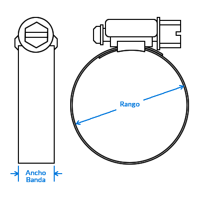 Abrazadera Estampada AISI 430